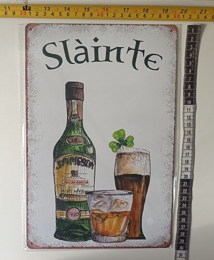 Slainte Tin Metal sign