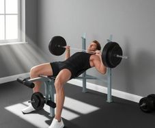 Adjustable Weight Bench with Barbell Rack