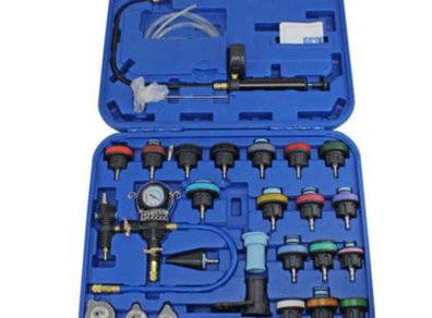 Brand New 28pc Coolant System Pressure Tester & Refill Kit