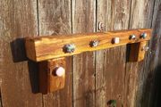 Rustic Oak stove mantle / shelf / coat rack