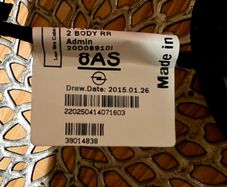 Opel Astra K estate OEM Rear Bumper Wiring Harness 39014838