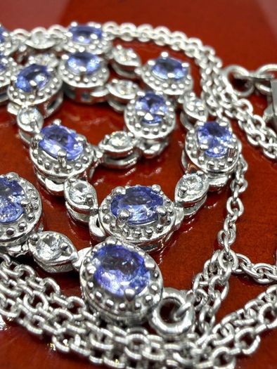 Tanzanite and Natural Zircon Necklace