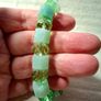 CLEARANCE Stunning green aventurine & crystal bracelet on elastic Image 4