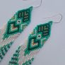 Turquoise Mermaid earrings, silver ear hook Image 7
