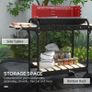 Charcoal BBQ, with Five Position Grill Grate - Red Image 9