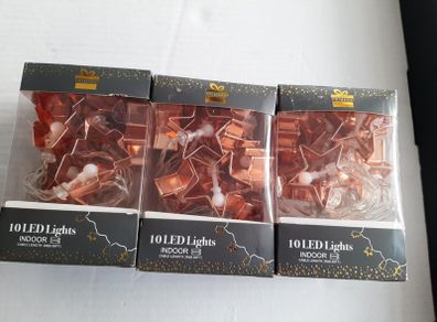 New in box 10  led star battery operated lights
