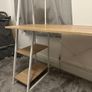 Harlow Metal Shelved Desk - Oak Image 6