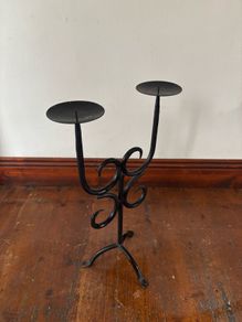 Vintage Black Candelabra