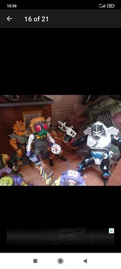 Neca TMNT collection with neca diorama