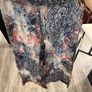 Flared satin trousers Image 7