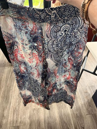 Flared satin trousers