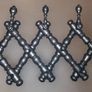 Antique wooden accordion coat rack Image 2
