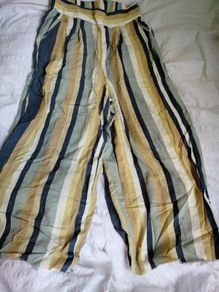 Oysho - Striped Wide Leg Summer Trousers