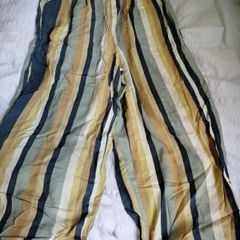 Oysho - Striped Wide Leg Summer Trousers