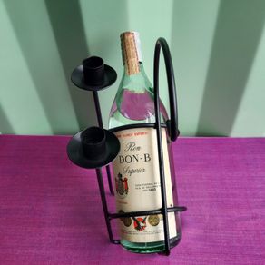 Bottle cradle with candleabra for Decanting
