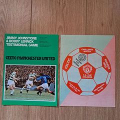 Celtic FC V Manchester United Programmes X 2