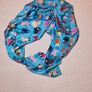 Large Silk viscose Scarf Cats Parade Image 5