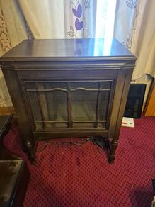 A HMV (His Master's Voice) Model 158 floor console gramophone from the