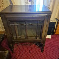 A HMV (His Master's Voice) Model 158 floor console gramophone from the