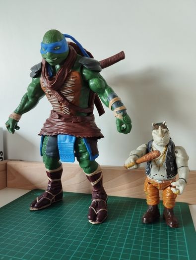 Teenage Mutant Ninja Turtles Action Figures  Leonardo (2014) & Rocksteady (2015)