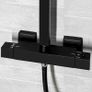Shower Set 2-in-1 with Thermo Valve | Exposed Square in Matt Black Image 8