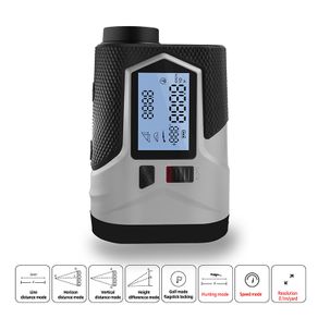 Rechargeable Golf Laser Rangefinder 1200m with Slope Adjusted Flag-Lock Vibration Distance Meter Telescope Hunting