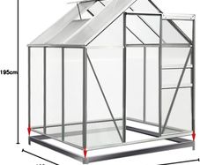 Greenhouse Base made of Galvanised Steel 190x190cm Floor Anchor