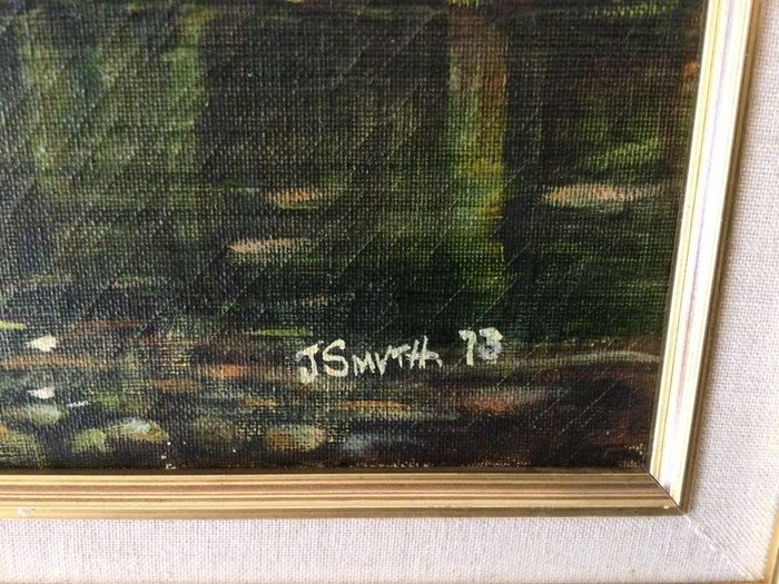 Art - Vintage Oil on Canvas,  ( J. Smyth)