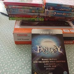 Brand New Sealed Toshiba DVD Player + 15 Kids Movies Bundle