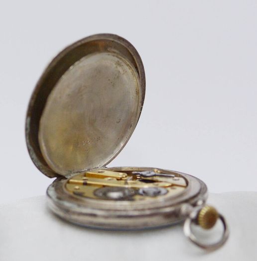 Vintage Bordeaux  Gents Mechanical  Silver Pocket Watch