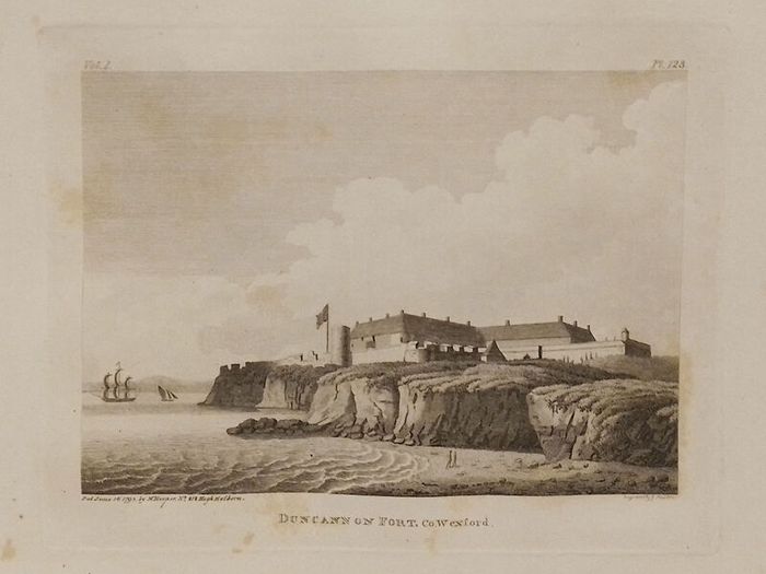 Duncannon Fort Wexford 1793 Antique Print