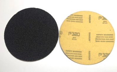 100PC 115mm Velcro Silicone Carbide Disc Pads 320 GRIT FREE BACKER