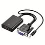 VGA to HDTV Adapter-1080P Video Adapter VGA Converter with Audio Cable, Male to Female for PC, Monitor HDTV (Note: VGA to HDTV Solely, Not Bi-Directional) Image 2