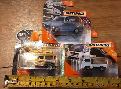 two matchbox car's