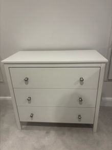 IKEA HEMNES Solid Wood 3 Drawer Chest of Drawers