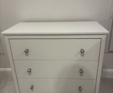 IKEA HEMNES Solid Wood 3 Drawer Chest of Drawers