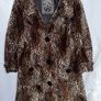 Guess M Leopard Animal Print Half Sleeve Faux Fur Coat Jacket Size M Vontage Image 2