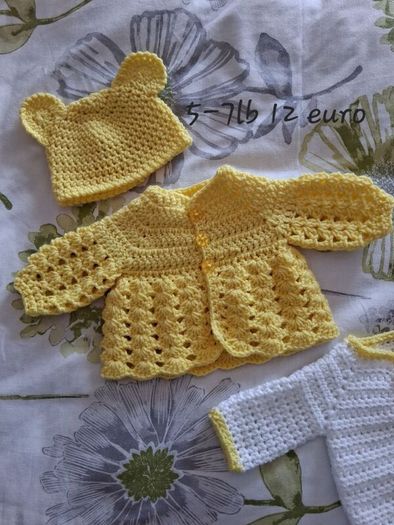 Handmade premature baby cardigans