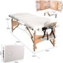 Portable Massage Bed Table - 3-Section Foldable Beauty Couch for Reiki Therapy Treatment Salon Healing - Metal Headrest Support/Carry Bag Image 2