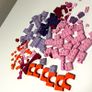 Collection of Colourful Lego Pieces in Pink, Purple, Coral etc. Image 9