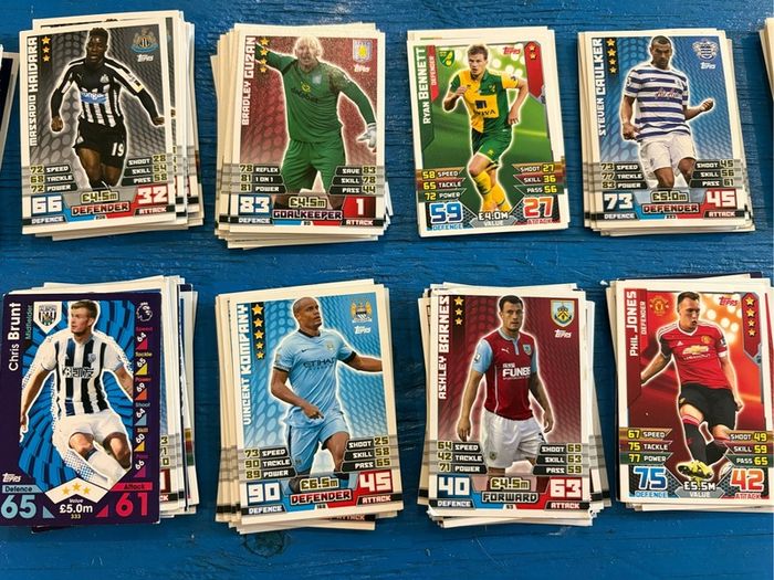 Match Attax Premier League 2014 15 Card Lot Gold Rooney LE, Shiny Inserts & Tin