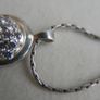Vintage Sterling Silver 925  Oval Pendant Necklace with Cubic Zirconia Stones length 18" - 9,7g Image 9
