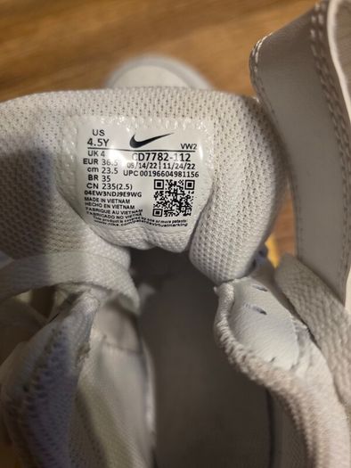 Nike Court Borough Mid White Yellow Women's Athletic Sneakers