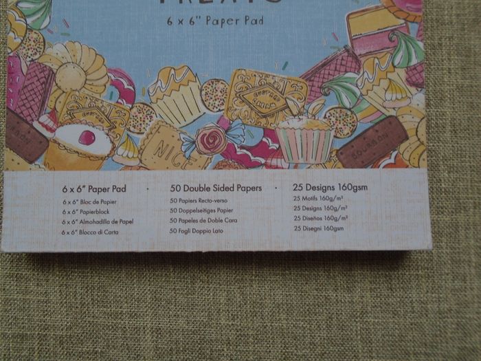 Docrafts,Papermania, Sweet treats 6 " x 6" Paperpad,Craft supplies,Scrapbooking