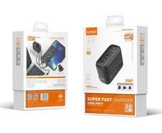 Ldnio Ld 65w Gan Pd 3 X Usb-c Charger