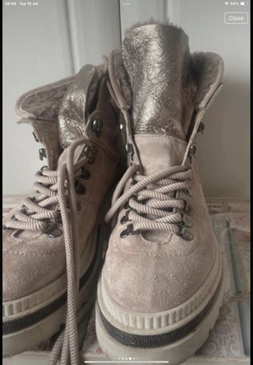 ankle alpe suede chunky laced ankle boots size 39