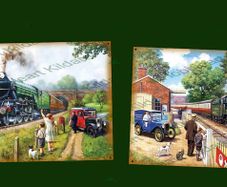 Flying Scotsman and Train spotting steam train novelty tin metal sign