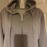 Missguided long line grey zipped cotton hoodie jumper size M UK14 EU42 Postage included Image 3