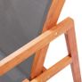 Garden Lounge Chair Grey Solid Eucalyptus Wood and Textilene Image 5