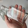191 - Set of 3 Vintage Cork Top Decorative Collectible Clear Glass Bottles Image 5
